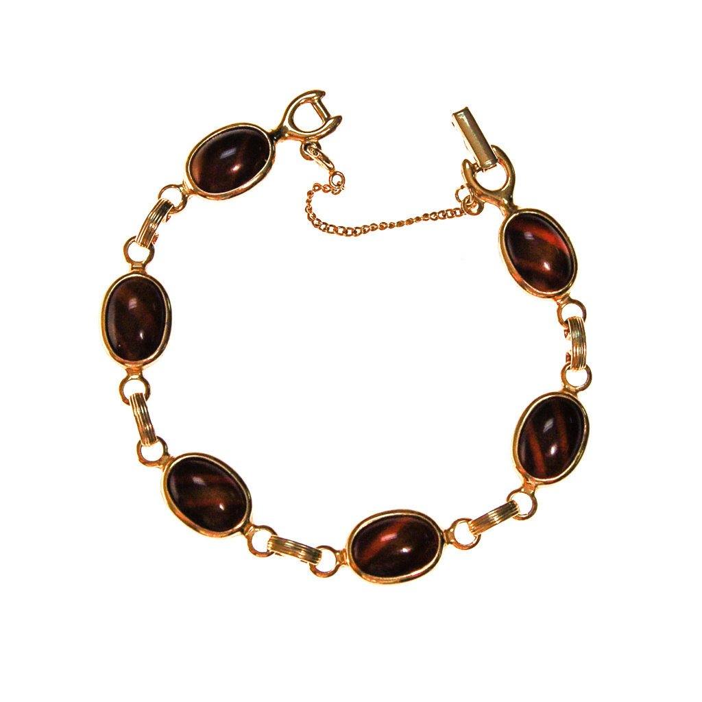 Sarah Coventy Tigers Eye Bracelet by Sarah Coventry - Vintage Meet Modern Vintage Jewelry - Chicago, Illinois - #oldhollywoodglamour #vintagemeetmodern #designervintage #jewelrybox #antiquejewelry #vintagejewelry
