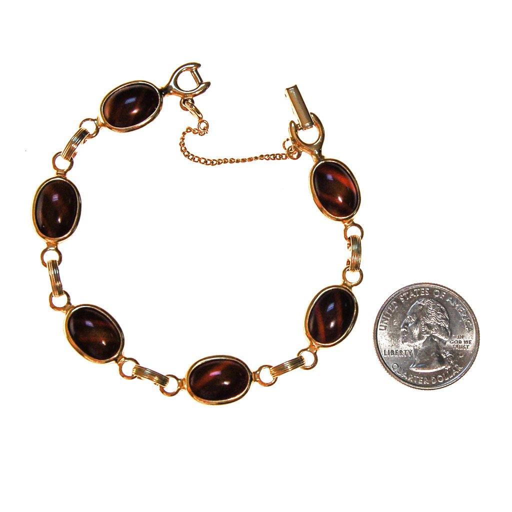Sarah Coventy Tigers Eye Bracelet by Sarah Coventry - Vintage Meet Modern Vintage Jewelry - Chicago, Illinois - #oldhollywoodglamour #vintagemeetmodern #designervintage #jewelrybox #antiquejewelry #vintagejewelry