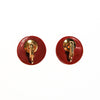 Red Cinnabar Earrings by Chinese Export - Vintage Meet Modern Vintage Jewelry - Chicago, Illinois - #oldhollywoodglamour #vintagemeetmodern #designervintage #jewelrybox #antiquejewelry #vintagejewelry