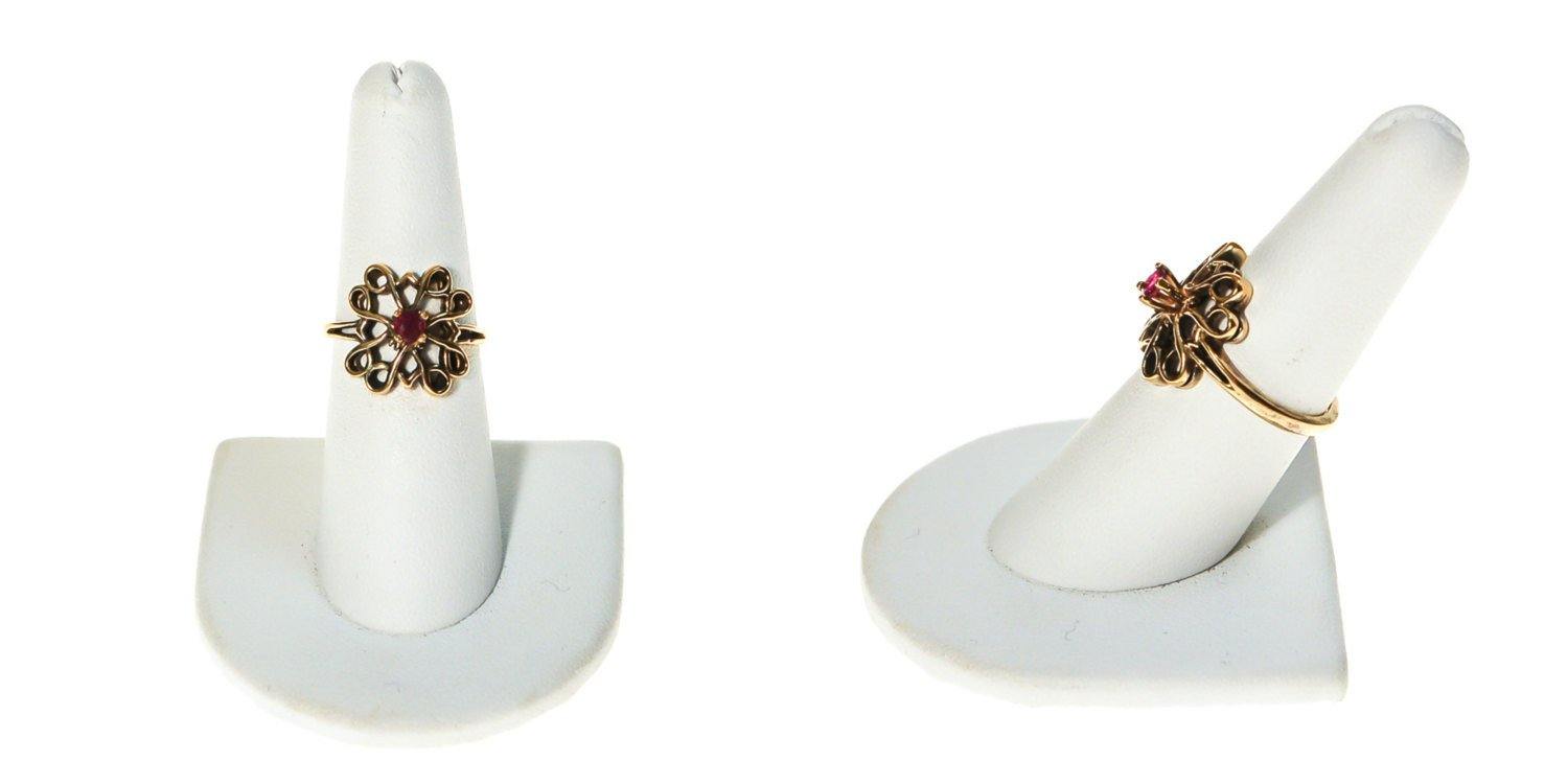 Sterling and Ruby Ring by Sterling Silver - Vintage Meet Modern Vintage Jewelry - Chicago, Illinois - #oldhollywoodglamour #vintagemeetmodern #designervintage #jewelrybox #antiquejewelry #vintagejewelry