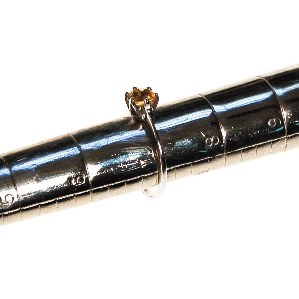 Citrine Solitaire Ring Set in Sterling Silver by Sterling Silver - Vintage Meet Modern Vintage Jewelry - Chicago, Illinois - #oldhollywoodglamour #vintagemeetmodern #designervintage #jewelrybox #antiquejewelry #vintagejewelry
