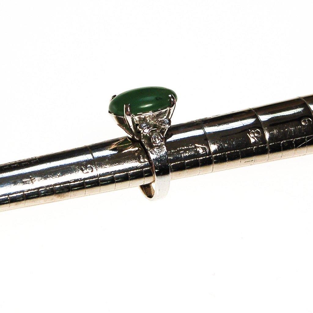 Green Jade Statement Ring, Sterling Silver by Sterling Silver - Vintage Meet Modern Vintage Jewelry - Chicago, Illinois - #oldhollywoodglamour #vintagemeetmodern #designervintage #jewelrybox #antiquejewelry #vintagejewelry