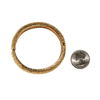 Gold Monet Scale Bangle Bracelet by Monet - Vintage Meet Modern Vintage Jewelry - Chicago, Illinois - #oldhollywoodglamour #vintagemeetmodern #designervintage #jewelrybox #antiquejewelry #vintagejewelry