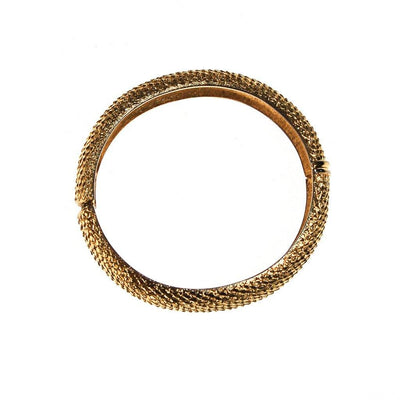 Gold Monet Scale Bangle Bracelet by Monet - Vintage Meet Modern Vintage Jewelry - Chicago, Illinois - #oldhollywoodglamour #vintagemeetmodern #designervintage #jewelrybox #antiquejewelry #vintagejewelry