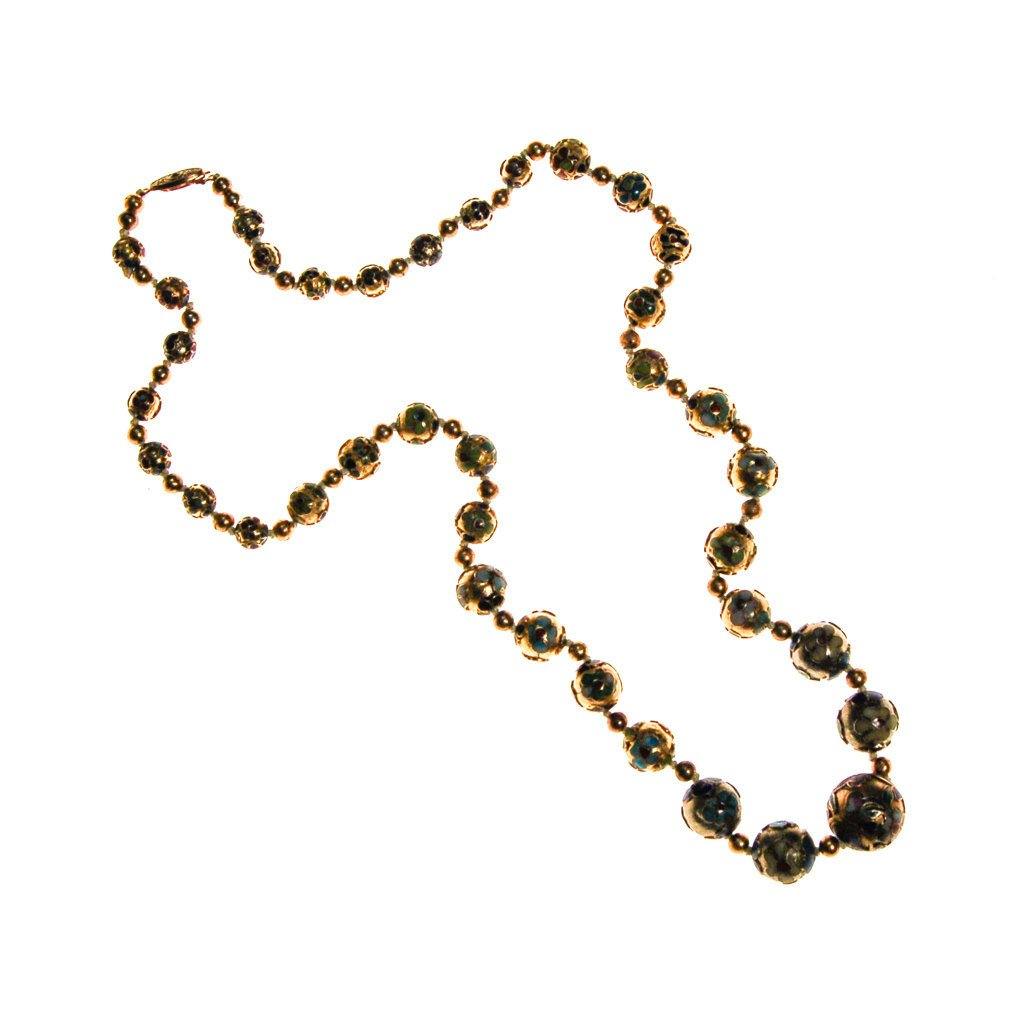 Chinese Export Colorful Cloisonne Bead Necklace
