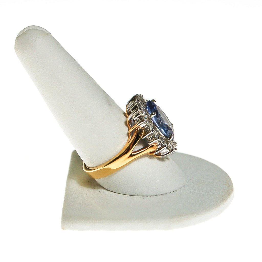 Blue Topaz CZ Princess Style Cocktail Ring by Unsigned Beauty - Vintage Meet Modern Vintage Jewelry - Chicago, Illinois - #oldhollywoodglamour #vintagemeetmodern #designervintage #jewelrybox #antiquejewelry #vintagejewelry