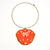 Massive Kenneth Lane Coral Butterfly Pendant Necklace