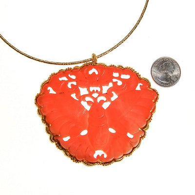 Massive Kenneth Lane Coral Butterfly Pendant Necklace by Kenneth Lane - Vintage Meet Modern Vintage Jewelry - Chicago, Illinois - #oldhollywoodglamour #vintagemeetmodern #designervintage #jewelrybox #antiquejewelry #vintagejewelry