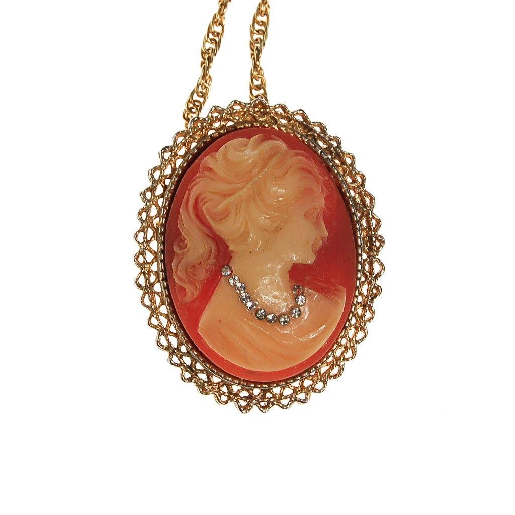 Victorian Revival Cameo Pendant Necklace