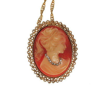 Victorian Revival Cameo Pendant Necklace by Unsigned Beauty - Vintage Meet Modern Vintage Jewelry - Chicago, Illinois - #oldhollywoodglamour #vintagemeetmodern #designervintage #jewelrybox #antiquejewelry #vintagejewelry