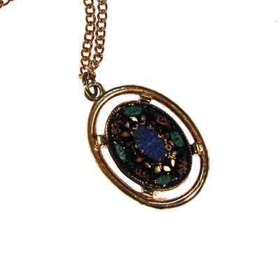 Sarah Coventry Mosaic Pendant Necklace by Sarah Coventry - Vintage Meet Modern Vintage Jewelry - Chicago, Illinois - #oldhollywoodglamour #vintagemeetmodern #designervintage #jewelrybox #antiquejewelry #vintagejewelry