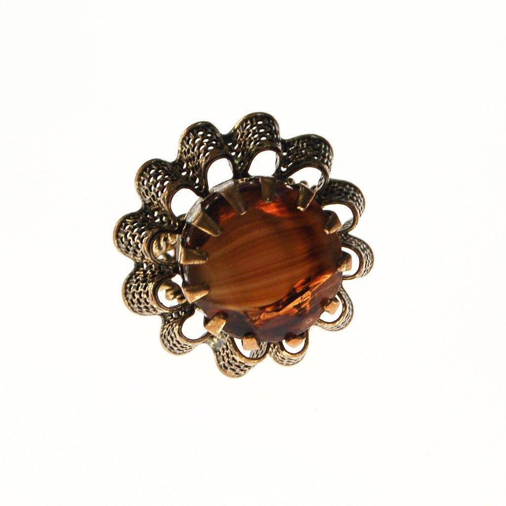 Tigers Eye Crystal Statement Ring