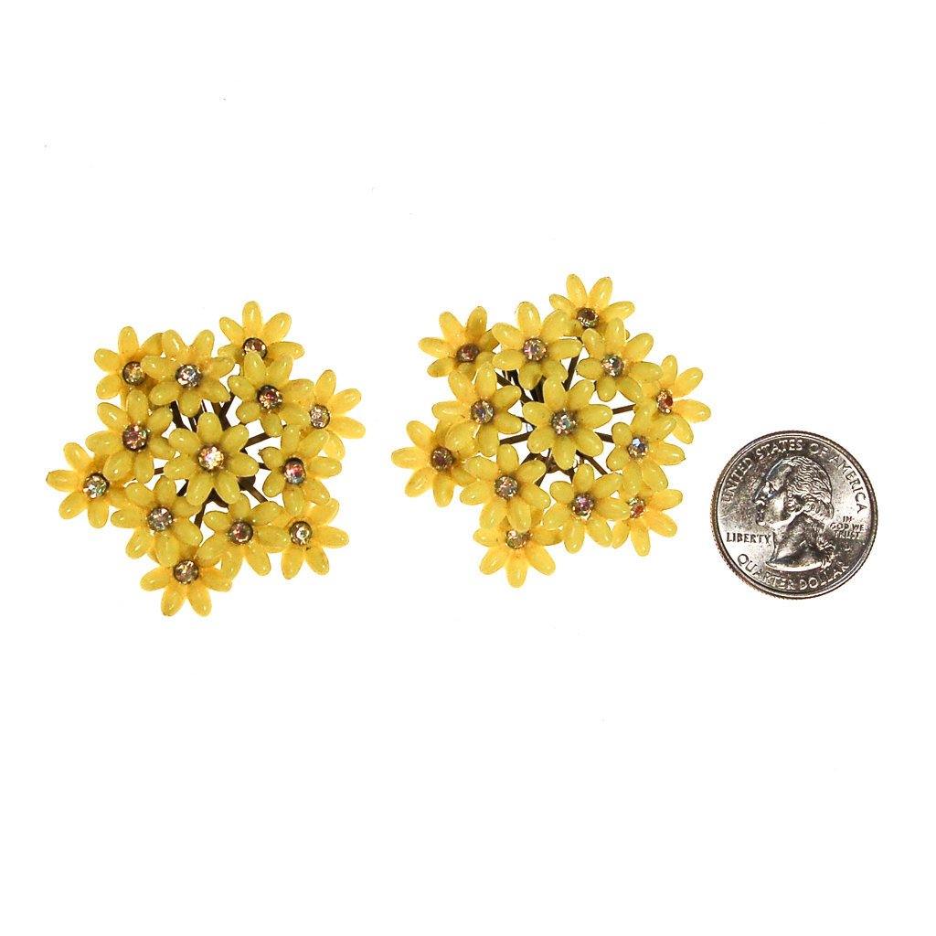 Huge Yellow Daisy Earrings by Coro by Coro - Vintage Meet Modern Vintage Jewelry - Chicago, Illinois - #oldhollywoodglamour #vintagemeetmodern #designervintage #jewelrybox #antiquejewelry #vintagejewelry