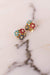 Ciner Flower Earrings, Ruby, Sapphire, Turquoise, Diamante Rhinestones