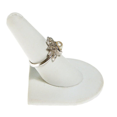 Vintage Avon Art Deco Inspired Pearl and Rhinestone Ring by Avon - Vintage Meet Modern Vintage Jewelry - Chicago, Illinois - #oldhollywoodglamour #vintagemeetmodern #designervintage #jewelrybox #antiquejewelry #vintagejewelry