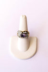 Amethyst and Pave CZ Ring set in Sterling Silver by Amethyst - Vintage Meet Modern Vintage Jewelry - Chicago, Illinois - #oldhollywoodglamour #vintagemeetmodern #designervintage #jewelrybox #antiquejewelry #vintagejewelry