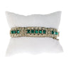 Art Deco Emerald and Diamante Paste Rhinestone Bangle Bracelet by Art Deco - Vintage Meet Modern Vintage Jewelry - Chicago, Illinois - #oldhollywoodglamour #vintagemeetmodern #designervintage #jewelrybox #antiquejewelry #vintagejewelry