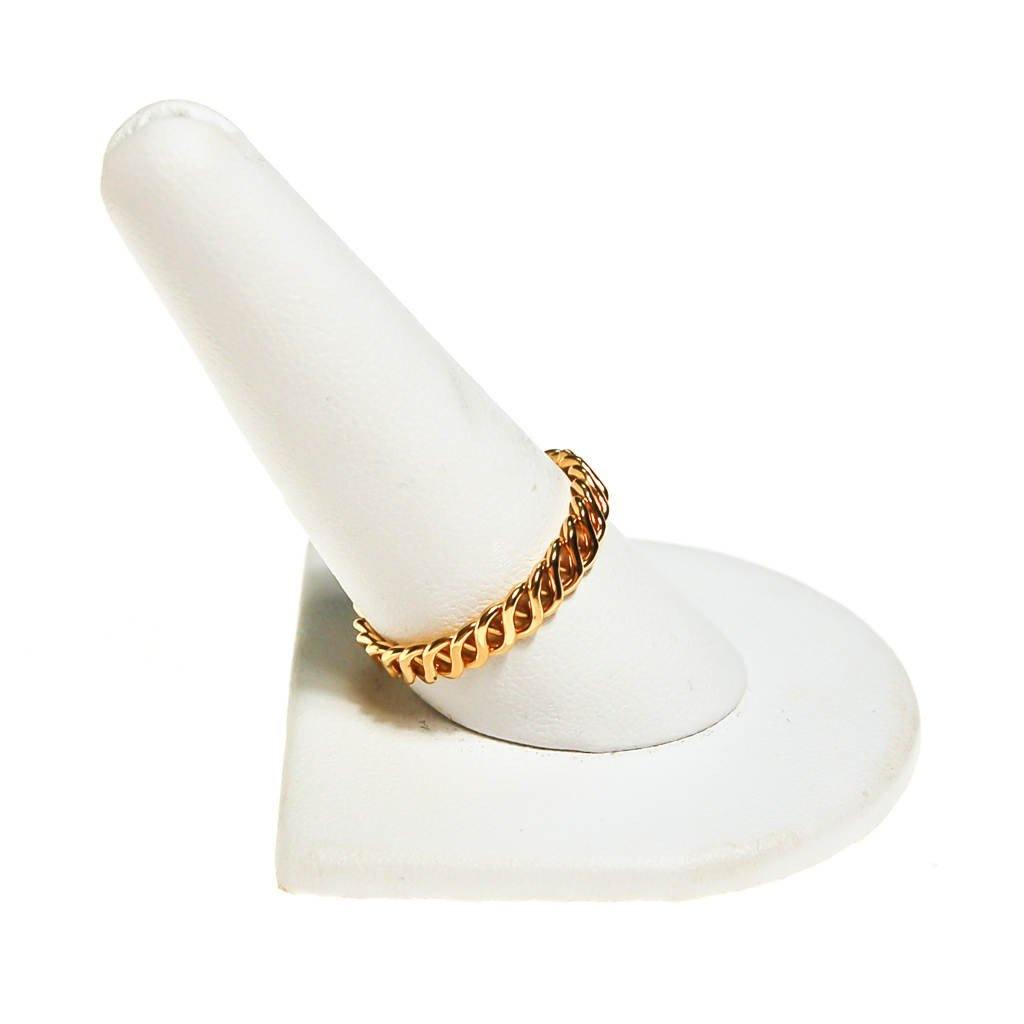Gold Tone Braided Band Ring by Unsigned Beauty - Vintage Meet Modern Vintage Jewelry - Chicago, Illinois - #oldhollywoodglamour #vintagemeetmodern #designervintage #jewelrybox #antiquejewelry #vintagejewelry