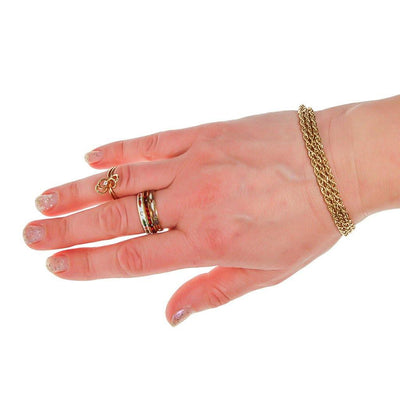 Gold Triple Chain Bracelet by Unsigned Beauty - Vintage Meet Modern Vintage Jewelry - Chicago, Illinois - #oldhollywoodglamour #vintagemeetmodern #designervintage #jewelrybox #antiquejewelry #vintagejewelry