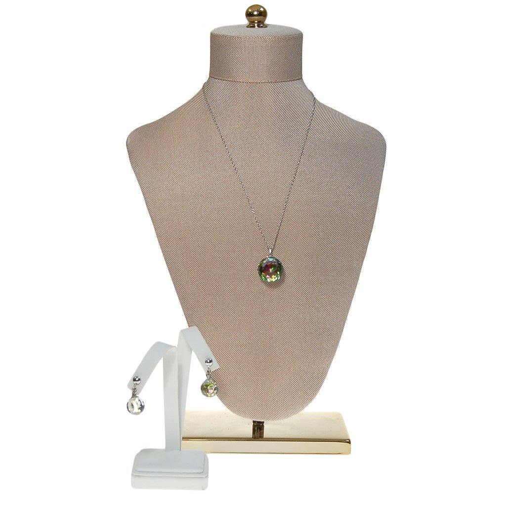 Crystal Ball Necklace and Earrings Set by Unsigned Beauty - Vintage Meet Modern Vintage Jewelry - Chicago, Illinois - #oldhollywoodglamour #vintagemeetmodern #designervintage #jewelrybox #antiquejewelry #vintagejewelry