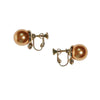 Gold Pearl Earrings with Cubic Zirconia by 1980s - Vintage Meet Modern Vintage Jewelry - Chicago, Illinois - #oldhollywoodglamour #vintagemeetmodern #designervintage #jewelrybox #antiquejewelry #vintagejewelry