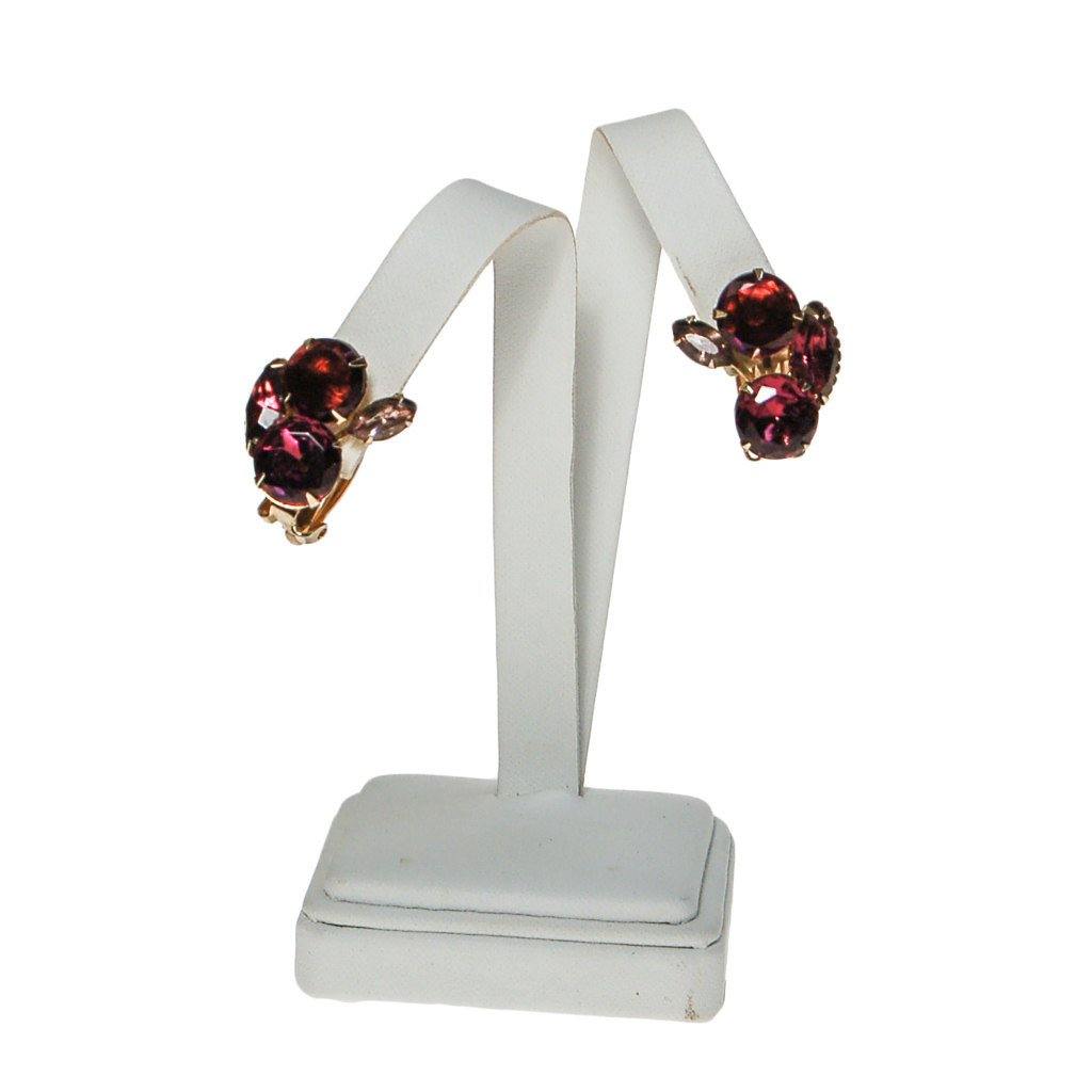 Purple Rhinestone Ear Crawler Earrings by Unsigned Beauty - Vintage Meet Modern Vintage Jewelry - Chicago, Illinois - #oldhollywoodglamour #vintagemeetmodern #designervintage #jewelrybox #antiquejewelry #vintagejewelry