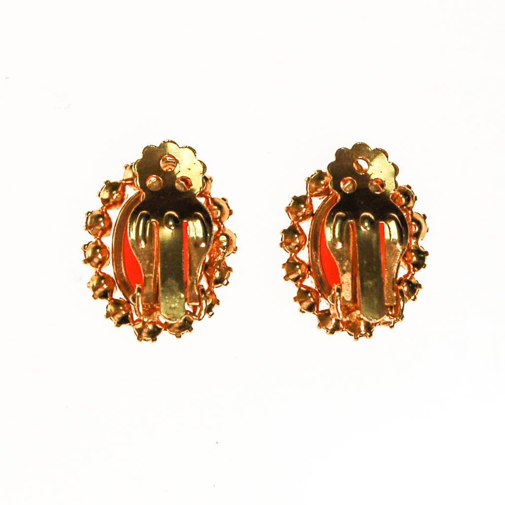 Burnt Orange and Amber Citrine Rhinestone Earrings by Rhinestone Earrings - Vintage Meet Modern Vintage Jewelry - Chicago, Illinois - #oldhollywoodglamour #vintagemeetmodern #designervintage #jewelrybox #antiquejewelry #vintagejewelry