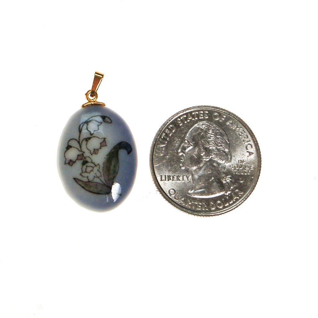 Porcelain Lily of the Valley Pendant Necklace by Bing and Grondahl by Bing and Grondahl - Vintage Meet Modern Vintage Jewelry - Chicago, Illinois - #oldhollywoodglamour #vintagemeetmodern #designervintage #jewelrybox #antiquejewelry #vintagejewelry