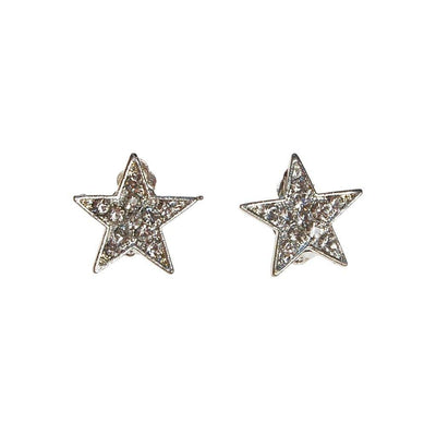 Rhinestone Star Clip On Earrings by Unsigned Beauties - Vintage Meet Modern Vintage Jewelry - Chicago, Illinois - #oldhollywoodglamour #vintagemeetmodern #designervintage #jewelrybox #antiquejewelry #vintagejewelry