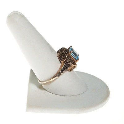 Sterling Silver Filigree with Blue Topaz Ring by Sterling Silver - Vintage Meet Modern Vintage Jewelry - Chicago, Illinois - #oldhollywoodglamour #vintagemeetmodern #designervintage #jewelrybox #antiquejewelry #vintagejewelry