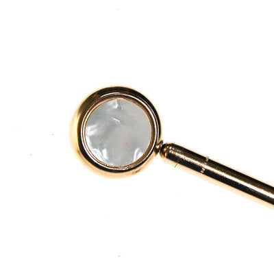 Retractable Pencil Brooch, Mid Century Modern, Mother of Pearl, Gold by Mid Century Modern - Vintage Meet Modern Vintage Jewelry - Chicago, Illinois - #oldhollywoodglamour #vintagemeetmodern #designervintage #jewelrybox #antiquejewelry #vintagejewelry