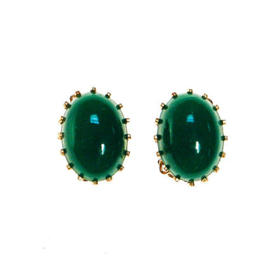 Emerald Green Earrings by Made in Japan - Vintage Meet Modern Vintage Jewelry - Chicago, Illinois - #oldhollywoodglamour #vintagemeetmodern #designervintage #jewelrybox #antiquejewelry #vintagejewelry