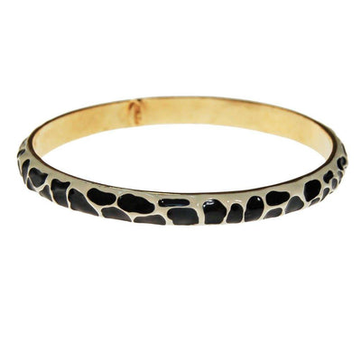 Black and White Zebra Bangle Bracelet by Kenneth Jay Lane by Kenneth Jay Lane - Vintage Meet Modern Vintage Jewelry - Chicago, Illinois - #oldhollywoodglamour #vintagemeetmodern #designervintage #jewelrybox #antiquejewelry #vintagejewelry