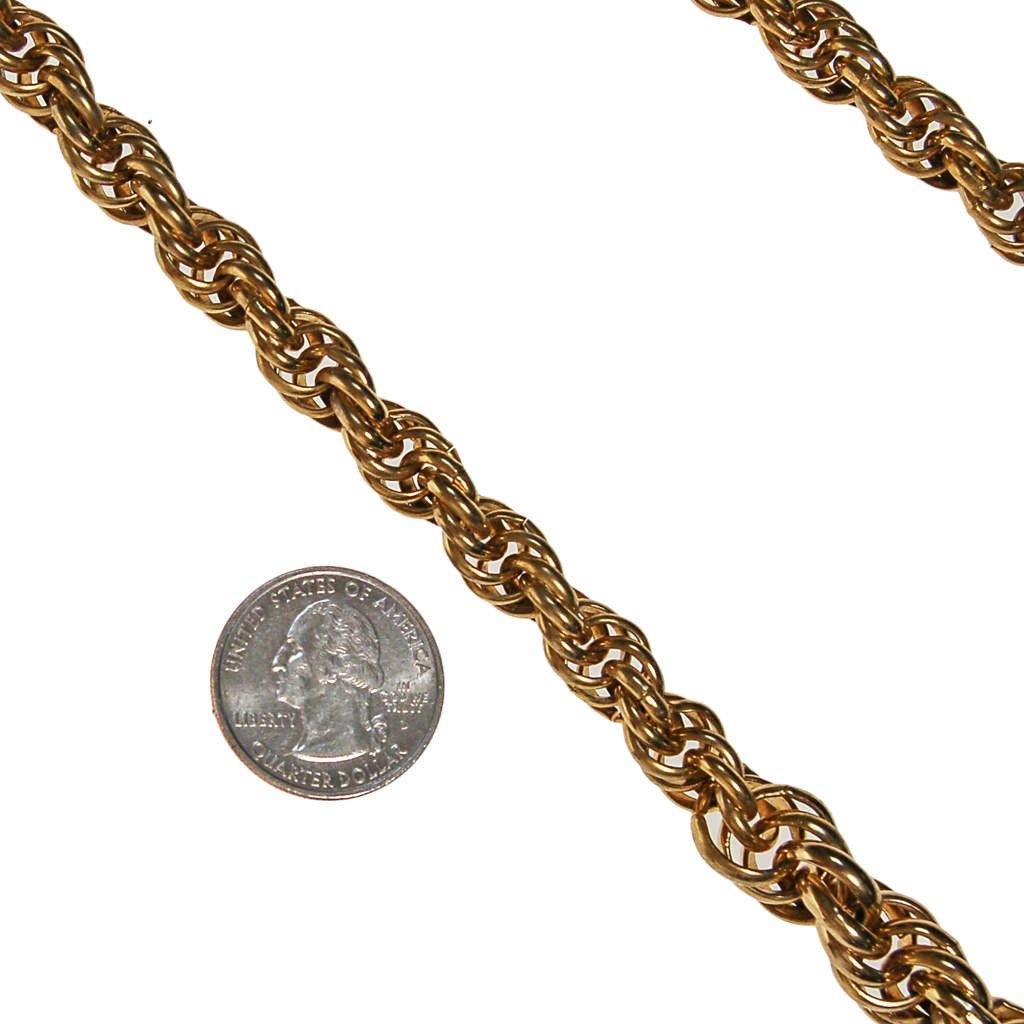 Les Bernard Long Gold Chain by Les Bernard - Vintage Meet Modern Vintage Jewelry - Chicago, Illinois - #oldhollywoodglamour #vintagemeetmodern #designervintage #jewelrybox #antiquejewelry #vintagejewelry