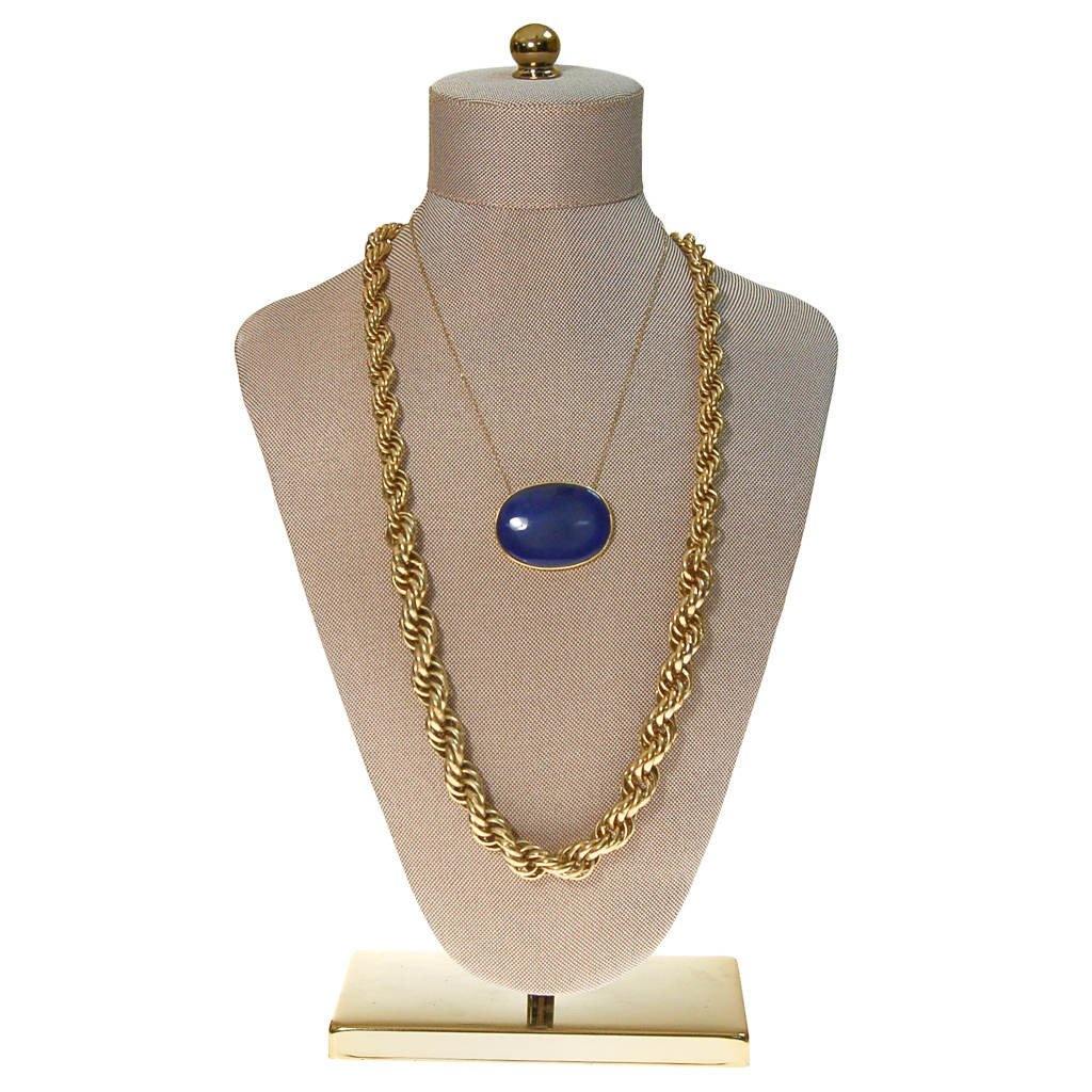 Les Bernard Long Gold Chain by Les Bernard - Vintage Meet Modern Vintage Jewelry - Chicago, Illinois - #oldhollywoodglamour #vintagemeetmodern #designervintage #jewelrybox #antiquejewelry #vintagejewelry