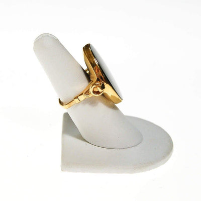 Vendome Black Glass Statement Ring by Vendome - Vintage Meet Modern Vintage Jewelry - Chicago, Illinois - #oldhollywoodglamour #vintagemeetmodern #designervintage #jewelrybox #antiquejewelry #vintagejewelry
