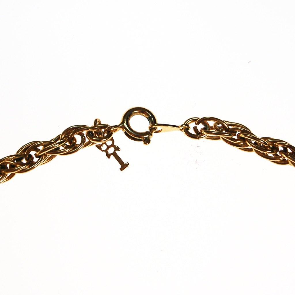 Crown Trifari Cream Lucite and Gold Tone Statement Necklace by Crown Trifari - Vintage Meet Modern Vintage Jewelry - Chicago, Illinois - #oldhollywoodglamour #vintagemeetmodern #designervintage #jewelrybox #antiquejewelry #vintagejewelry