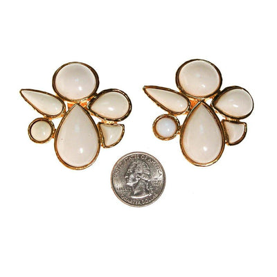 Miss Valentino White Lucite Statement Earrings by Miss Valentino - Vintage Meet Modern Vintage Jewelry - Chicago, Illinois - #oldhollywoodglamour #vintagemeetmodern #designervintage #jewelrybox #antiquejewelry #vintagejewelry