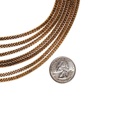 1940s Gold Multi Strand Chain Necklace by 1940s - Vintage Meet Modern Vintage Jewelry - Chicago, Illinois - #oldhollywoodglamour #vintagemeetmodern #designervintage #jewelrybox #antiquejewelry #vintagejewelry