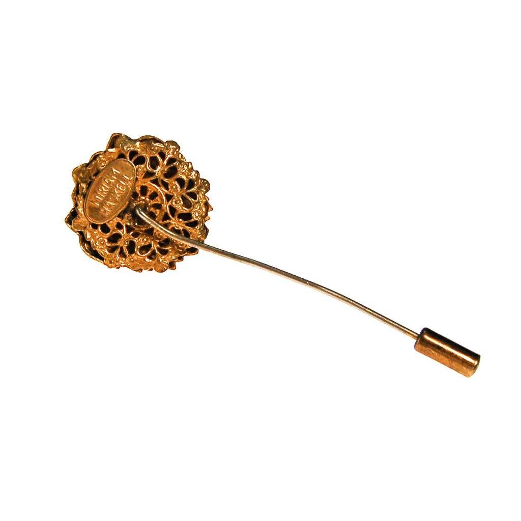 Miriam Haskell Gold Lion Sick Pin by Miriam Haskell - Vintage Meet Modern Vintage Jewelry - Chicago, Illinois - #oldhollywoodglamour #vintagemeetmodern #designervintage #jewelrybox #antiquejewelry #vintagejewelry