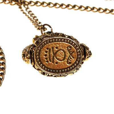 Goldette Turquoise Fob Necklace by Goldette - Vintage Meet Modern Vintage Jewelry - Chicago, Illinois - #oldhollywoodglamour #vintagemeetmodern #designervintage #jewelrybox #antiquejewelry #vintagejewelry