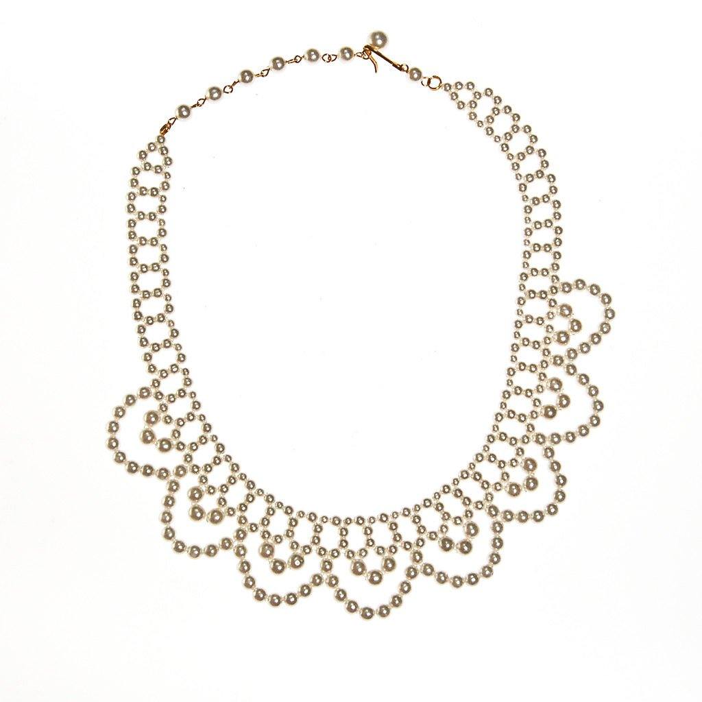 Pearl Collar Necklace by Made in Japan - Vintage Meet Modern Vintage Jewelry - Chicago, Illinois - #oldhollywoodglamour #vintagemeetmodern #designervintage #jewelrybox #antiquejewelry #vintagejewelry
