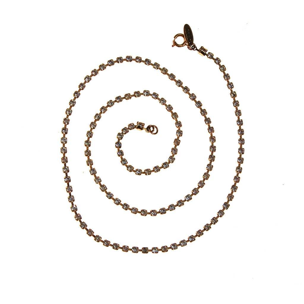 Miriam Haskell Necklace with Gold Rhinestones