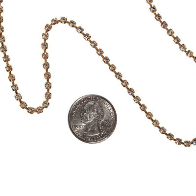 Miriam Haskell Necklace with Gold Rhinestones by Miriam Haskell - Vintage Meet Modern Vintage Jewelry - Chicago, Illinois - #oldhollywoodglamour #vintagemeetmodern #designervintage #jewelrybox #antiquejewelry #vintagejewelry