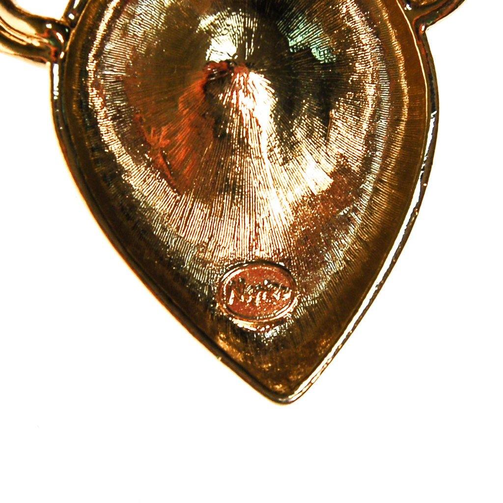 Gold Napier Statement Necklace with Huge Pear Cut Swarovski Rhinestone Crystal by Napier - Vintage Meet Modern Vintage Jewelry - Chicago, Illinois - #oldhollywoodglamour #vintagemeetmodern #designervintage #jewelrybox #antiquejewelry #vintagejewelry