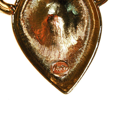 Gold Napier Statement Necklace with Huge Pear Cut Swarovski Rhinestone Crystal by Napier - Vintage Meet Modern Vintage Jewelry - Chicago, Illinois - #oldhollywoodglamour #vintagemeetmodern #designervintage #jewelrybox #antiquejewelry #vintagejewelry