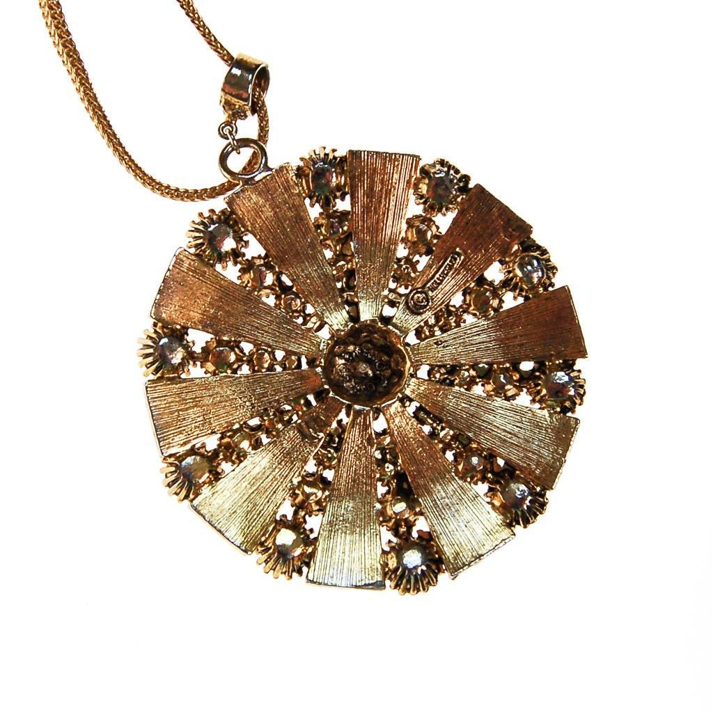 Rare Hollycraft Medallion Statement Necklace by Hollycraft - Vintage Meet Modern Vintage Jewelry - Chicago, Illinois - #oldhollywoodglamour #vintagemeetmodern #designervintage #jewelrybox #antiquejewelry #vintagejewelry