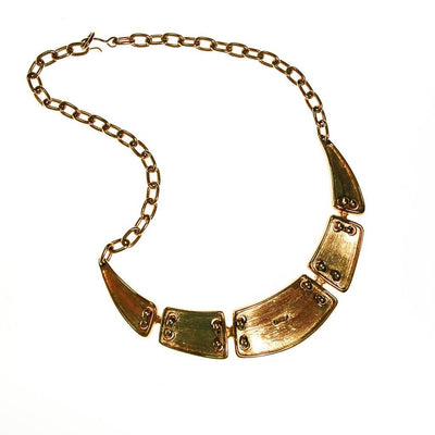 Gold and Red Enamel Statement Necklace by Monet, Collar Style by Monet - Vintage Meet Modern Vintage Jewelry - Chicago, Illinois - #oldhollywoodglamour #vintagemeetmodern #designervintage #jewelrybox #antiquejewelry #vintagejewelry
