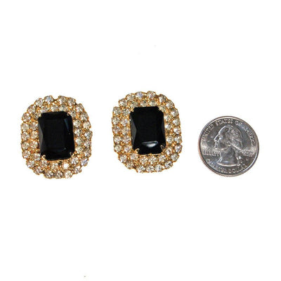 Jet Black Crystal and Rhinestone Statement Earrings by Unsigned Beauties - Vintage Meet Modern Vintage Jewelry - Chicago, Illinois - #oldhollywoodglamour #vintagemeetmodern #designervintage #jewelrybox #antiquejewelry #vintagejewelry