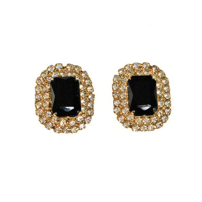 Jet Black Crystal and Rhinestone Statement Earrings by Unsigned Beauties - Vintage Meet Modern Vintage Jewelry - Chicago, Illinois - #oldhollywoodglamour #vintagemeetmodern #designervintage #jewelrybox #antiquejewelry #vintagejewelry